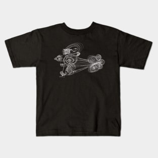 White Dreamer traveler wanderer wind man Kids T-Shirt